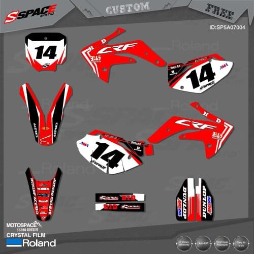 MotoSpace Custom Team Graphics Backgrounds Decals 3M Stickers Kit For HONDA 2007-20 CRF150R 004