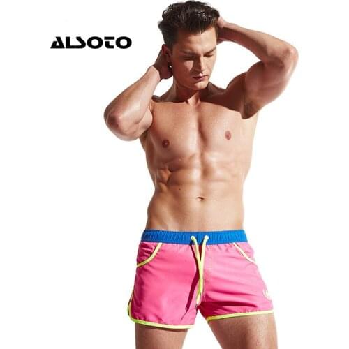 ALSOTO Board Shorts Mens Summer Recreational Beach Pants Short De Bain Quick-drying Movement Surfing Shorts De Bain Boxer