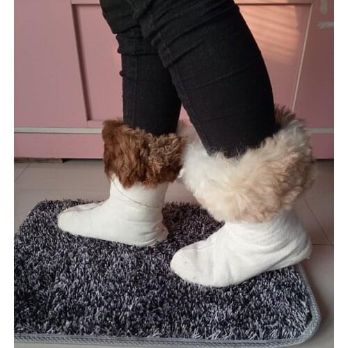 New arrival natural Sheepskin socks Winter warm fur all mens boots home floor shoes thickened 100% wool