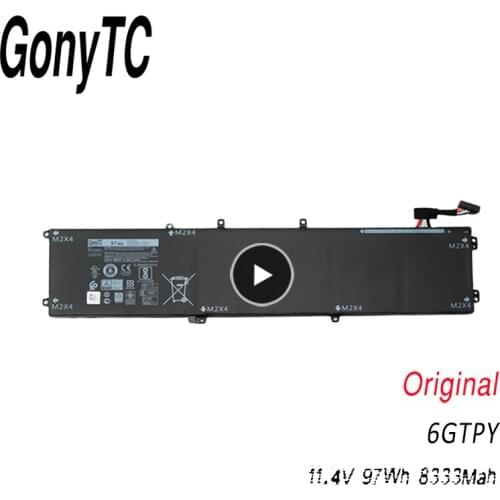 GONYTC 11.4V 97WH New Original Laptop Battery for Dell 5510 XPS 15 9550 9560 6GTPY 5XJ28 Precision 5510 5520 M5510 M5520 Series