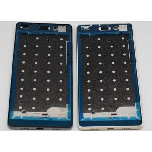 Original New Front Housing For Huawei Ascend P8 Lite LCD Panel Frame Bezel Faceplate Cover Mobile Phone Parts Black White Gold