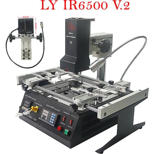 BGA Repairing Rework Soldering Station LY IR6500 V.2 2 Zones Infrared 2300W PC410 Software Control for Mobile Repairing