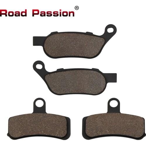 Road Passion Motorcycle Front Rear Brake Pads for Harley Fat Boy FLSTF FLSTFB Softail Deluxe Custom Slim FLS FLSTC FXST FXSTC