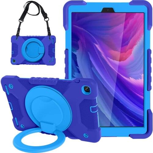 Shockproof Kids Rotating Shell for Samsung Galaxy Tab A 10.1 2019 T510 SM-T510 T515 T517 Case 3 Layer PC Protective cover+ Strap