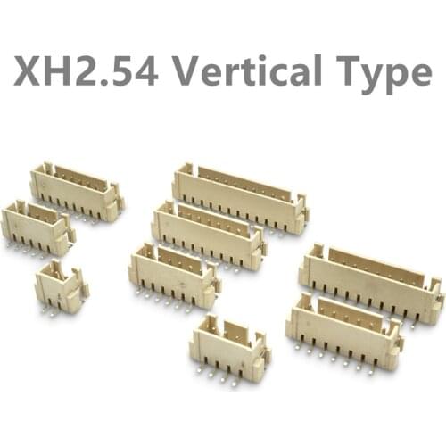 20pcs SMD XH2.54mm Pitch Vertical Type Socket Male Female Wire Connector 2p/3/4/5/6/7/8/9/10/11/12P