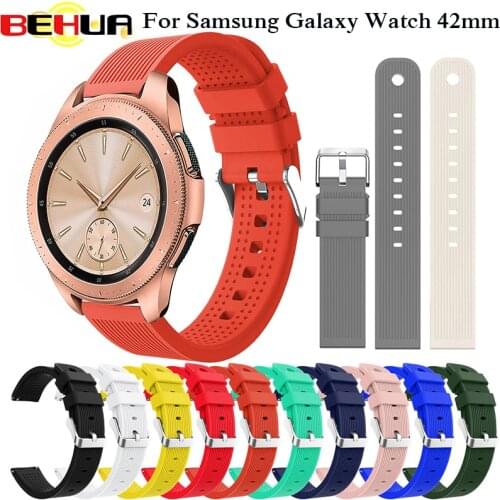 20mm Watch Strap Band Silicone For Samsung Galaxy Watch 42mm Band Strap Smart Bracelet Sport Replacement Accessories Watch Bands