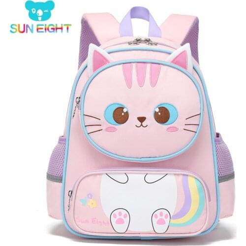 SUN EIGHT 14inch Cartoon Preschool Backpack Kindergarten Cute School Bags Kid Gift