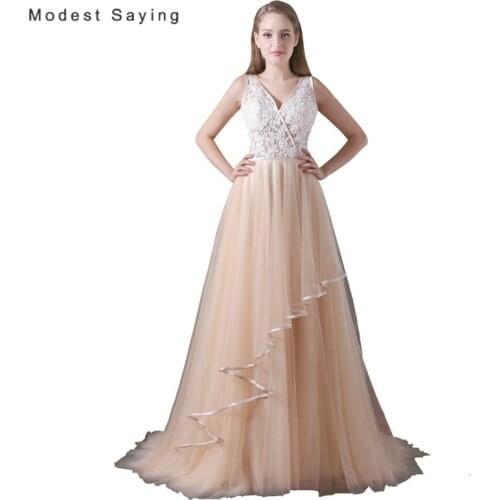 Sexy Sheer Backless Champagne A-Line Beaded Lace Evening Dresses 2017 Formal Party Prom Gown vestidos madrinha de casamento A014