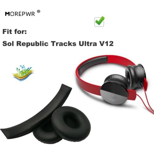 Replacement Ear Pads for Sol Republic Tracks Ultra V12 V 12 V-12 Headset Parts Leather Earmuff Earphone Sleeve Cover