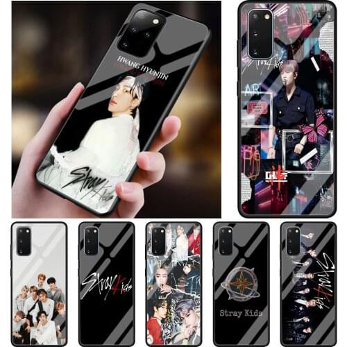 Boy group stray kids kpop Glass Phone Case for Samsung Galaxy S21 S20 FE Note 10 Lite S10 S9 S8 Plus 20 Ultra 9 S10e Cover