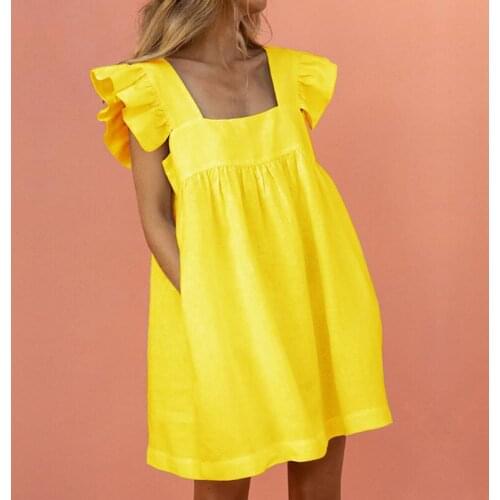 TITAME Solid Summer Dresses