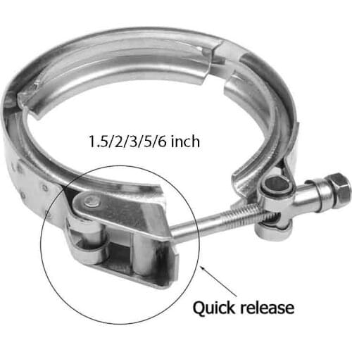 V band Clamp Universal Stainless steel 1.5/2/3/5/6 inch exhaust downpipe V band clamp clip High Quality
