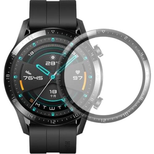 3D Curved Edge Soft Clear Protective Film Full Cover For Huawei Watch GT 2 46mm GT2 Smartwatch LCD Screen Protector (Not Glass)