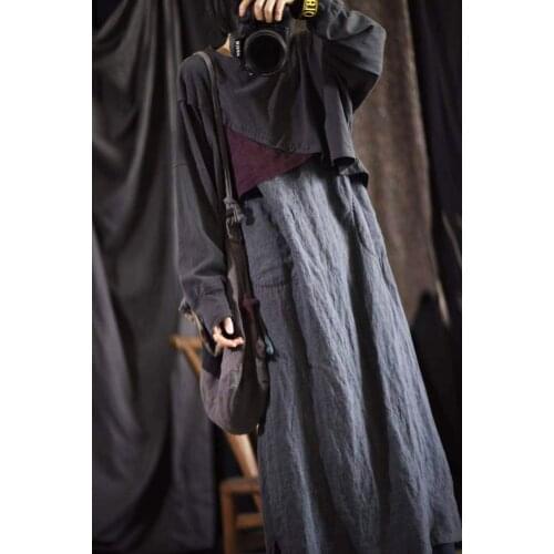 Women Dress Sleeveless Retro 2021 Summer Vintage Fashion A line Cotton Linen Camisole Loose Robe Female