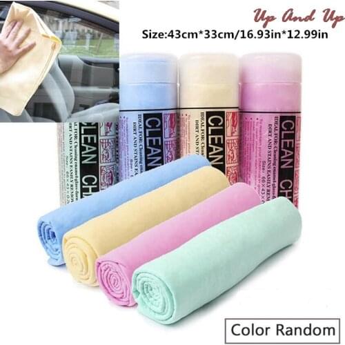 1pc 44x33cm Deerskin Absorbent Towels Chamois Towel Car Kitchen Cleaning Drying Wipe
