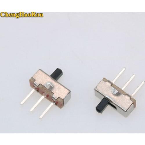 ChengHaoRan 1pcs Interruptor on-off mini Slide Switch SS12D00 SS12D00G3 3pin 1P2T 2 Position toggle switch Handle length:3mm