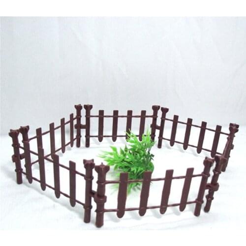 10Pcs 8*4.8cm Building Blocks Animal Fence Bricks Firefighting Accessory Kids DIY Toys Compatible With Duplo City Sets Gift