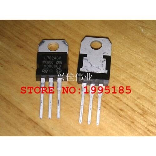10PCS L7824CV TO220 L7824 TO-220 7824 LM7824 MC7824 new and original IC free shipping