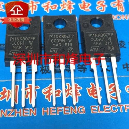 100% New&original P11NK80ZFP STP11NK80ZFP TO-220F 800V 11A