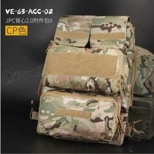 1000D Nylon Tactical Zipper Panel Pouch Bag Back Pack for JPC2.0 Tactical Vest