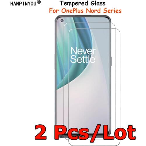2 Pcs/Lot For OnePlus Nord N100 / N10 5G Clear Tempered Glass Screen Protector Explosion-proof Protective Film Toughened Guard