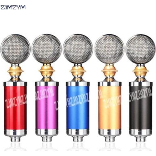 3.5mm plug USB professional wired microphone for computer condenser microphone karaoke Standard 3V AW-7000 red/blue /black /gold