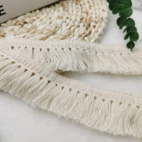 3cm/4.5cm Tassel Ribbon Cotton Trimming Fringes Tassel Lace For Sewing Bed Clothes Curtains DIY Household Accessories Decorative