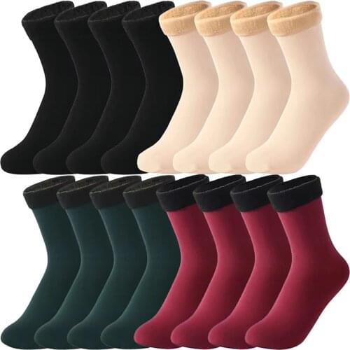20Pair=40Pcs Socks Women Winter Wool Warm Soft Cashmere Thick thermal Socks Ladies Fashion Velvet Boots Floor Snow Socks
