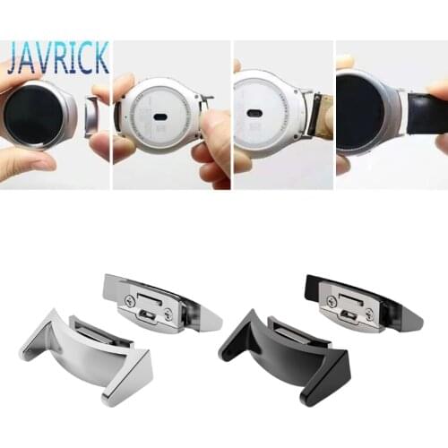 2Pcs Stainless Steel Watch Band Connector Adapter 20mm For Samsung Gear S2 RM-720 F3MD