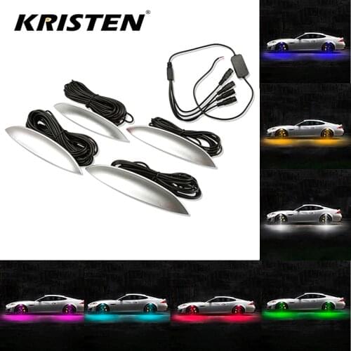 Car Wheel LED Light Underbody Atmosphere Lights Automobile Hub Ambient Lighting Exterior Decorative Lights