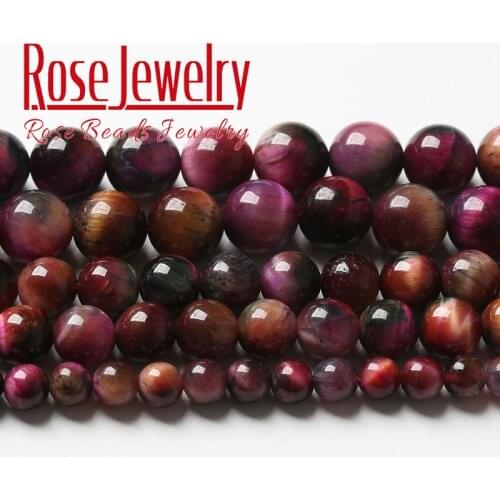 Natural Multicolor Tiger Eye Stone Beads For Jewelry Making Round Loose Beads DIY Bracelet Accessories 6 8 10 12mm 15'' Strands
