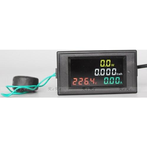 Digital Multifunction Meter AC A V W KM.H Colorful display and measure AC current ,voltage , Active Watt and kWh energy value