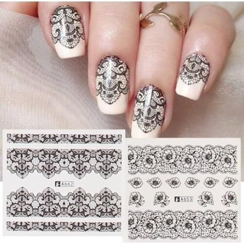 Echo-beauty 24Pcs/Set Nail Transfer Vivid Images DIY Colorful Roll Totem Stickers Manicure Sliders Decoration for Female