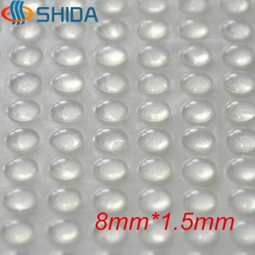 Hot Sale 1000PCS 8mm*1.5mm Clear Self Adhesive Soft Anti Slip Rounded Bumpers Silicone Rubber Feet Pads,Sticky Shock Absorber
