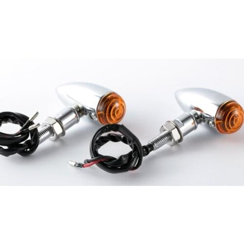 Motorcycle Bullet Turn Signal Indicator Blinker Lights Motorbike Amber Indicator Lamp For Harley Cruisers