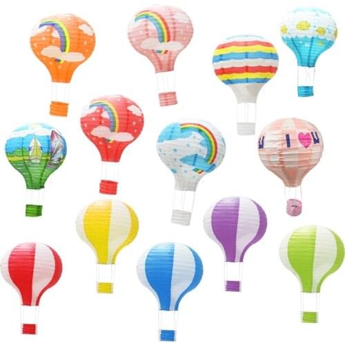 Hot sale 30-40CM childrens day colors Hot Air Balloon Paper Lantern wedding Lantern Festival hanging birthday party decoration
