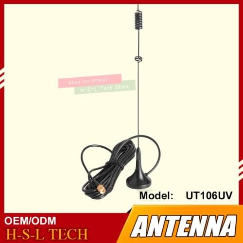 Magnetic HF Antenna Vehicle Mounted Car Antenna 144/430MHz Dual Band SMA/BNC UHF/VHF Suction Dish Two Way Radio Antenna