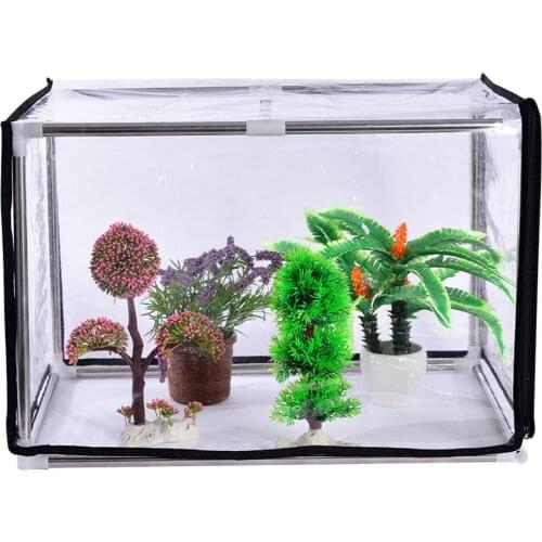 Stainless Steel Multifunctional Warm House Small Plants Greenhouse Protect Box Rainproof Pot Cover Flower Shelter Plant Tents