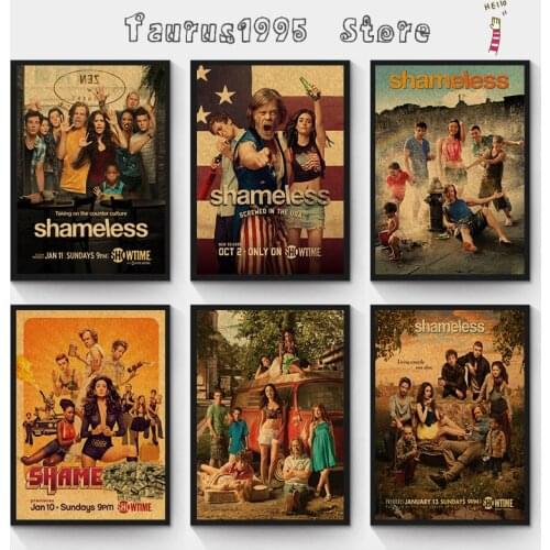 New Shameless TV Series Show Classic Movie Kraft Paper Poster Bar Cafe Living Room Dining room Wall Decorative Paintings
