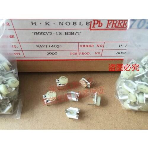 Original new 100% TM8K2-1S-B2M/T adjustable resistance trimmer potentiometer 085 horizontal 2M glass glaze band cover (SWITCH)