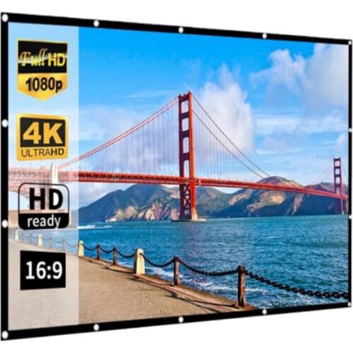 Portable Polyester Soft Screen Projector Outdoor Film Projection Screen Home Theater Movie Screen Indoor Projection Screen