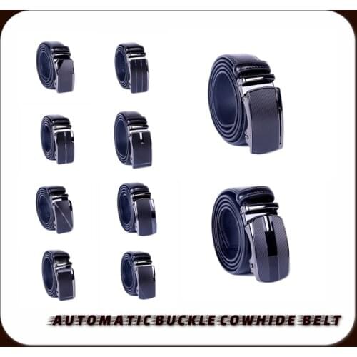 Male Genuine Cow Leather Automatic Belt For Men fashion Formal Automatic Buckle Belt Genuine Leather Mens business Strap