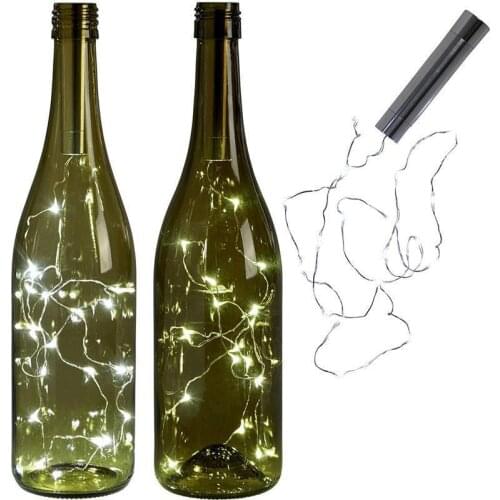 Wine Bottle Lights Cork Shape Starry Warm White LED String Lights