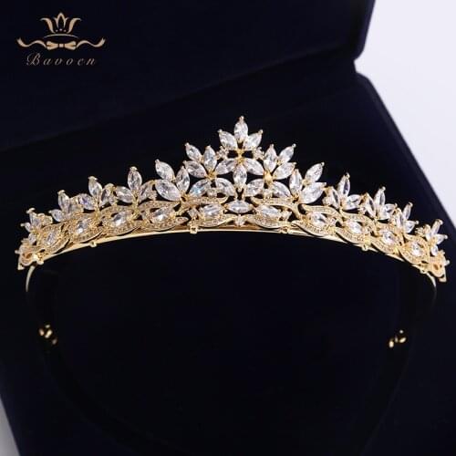 Top Quality Brides Royal Sparkling Zircon Tiaras Crown Hairbands Headpieces Gifts For Bridal Wedding Hair Accessories