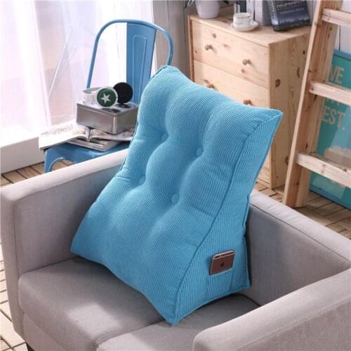 Triangular Large Cushion Pillow Waist Back Big Sofa Bed Comfortable Backrest Pillow Backrest Cojines Decorativos Para Sofa 6KD09