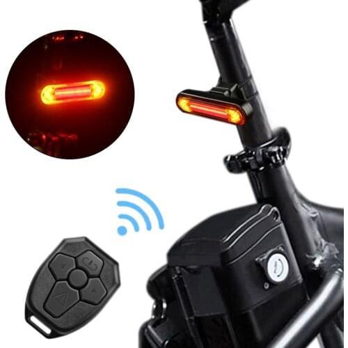 Ultra Bright Bike Light Taillight with Wireless Remote Control Fits On Any Road Bikes 500mah Lithium Battery