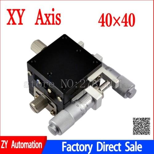 XY Axis 40*40 Manual Displacement Platform Micrometer Sliding stage Steel ball guide XY40-C,LGY40-R,XY40-L