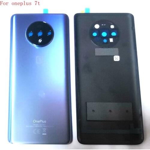6.55" original For oneplus 7T battery cover back rear frame housing with lens one plus 7T HD1901 HD1903 HD1900 HD1907 HD1905