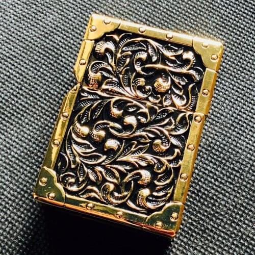 Zorro Brass Retro Classic Kerosene Windproof Lighter Creative Personality Old Style Mens Cigarette Lighter Accessories Gift