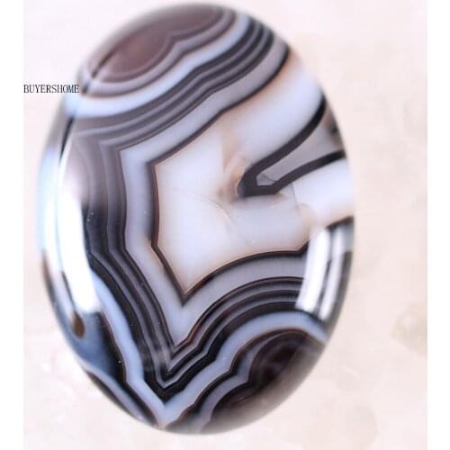 1Pair CAB Cabochon 22x30MM Oval Natural Stone Bead For Making Necklace Bracelet Earrings Black Veins Onyx K529